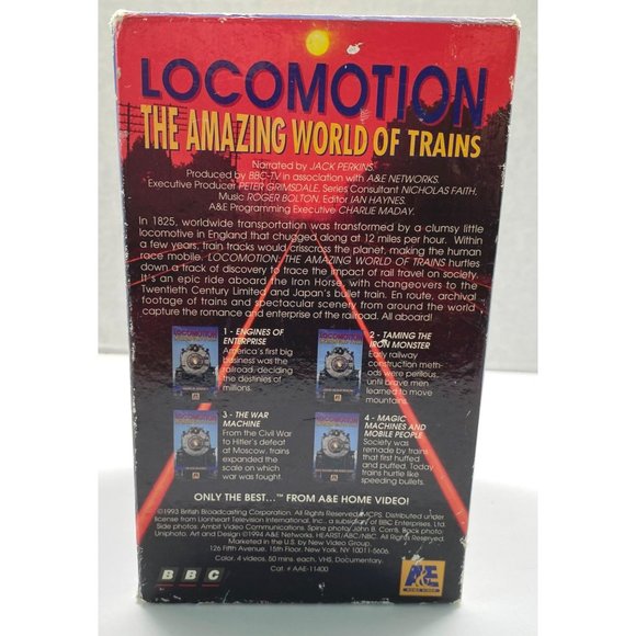 A&E Locomotion The Amazing World Of Trains 4 VHS Box Set Jack Perkins - Picture 3 of 12